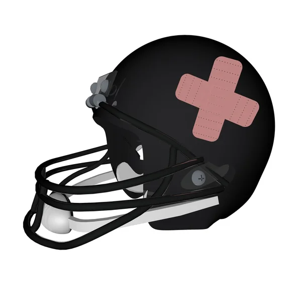 足球头盔带艾滋病患者 — 图库照片