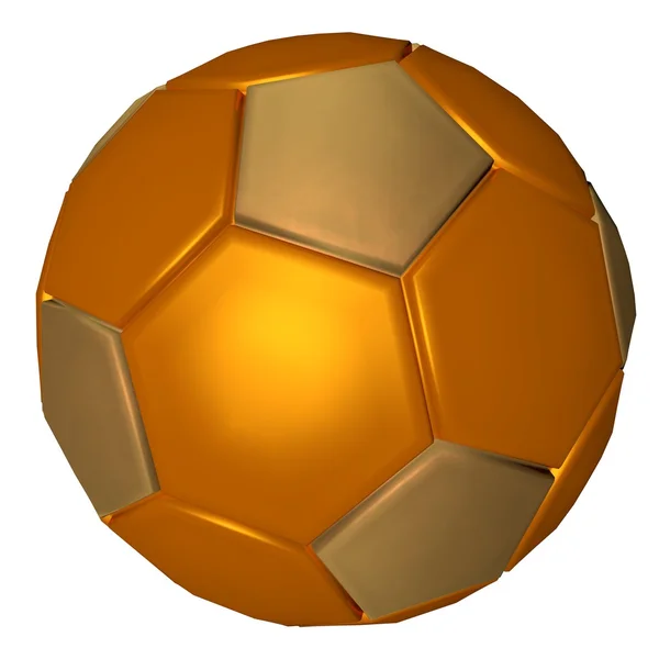 Golden soccer ball — Stock Photo, Image