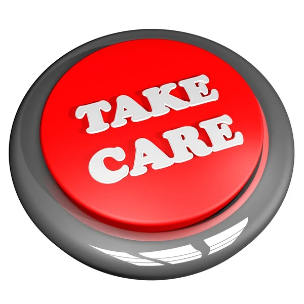 Take care button — Stock Photo, Image