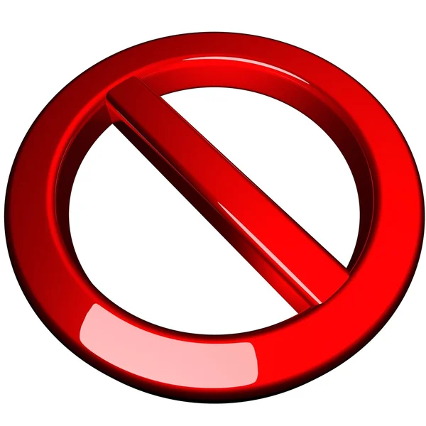 Símbolo de proibição — Fotografia de Stock