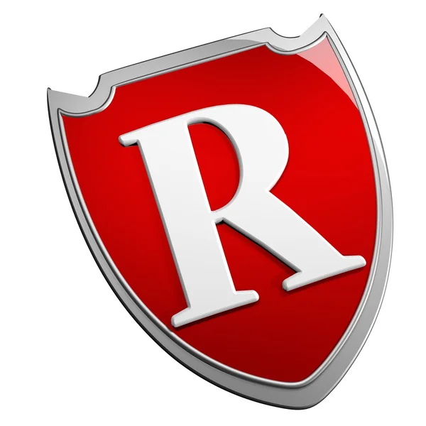 Shield R — Stock Photo, Image