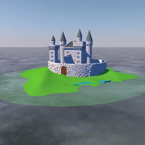Schloss auf einer Insel — Stockfoto
