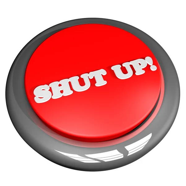 Shut up button — Stock Photo, Image