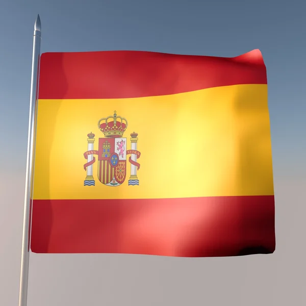 Spanien flagga — Stockfoto