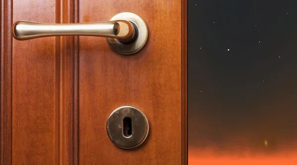 Night beyond the door — Stock Photo, Image