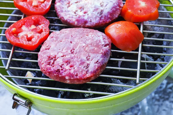 Hamburger po Bbq — Stock fotografie