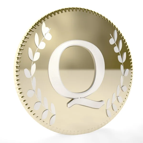 Moneda Q — Foto de Stock