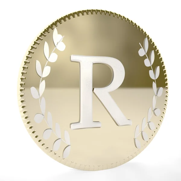 Coin R — Stock Photo, Image