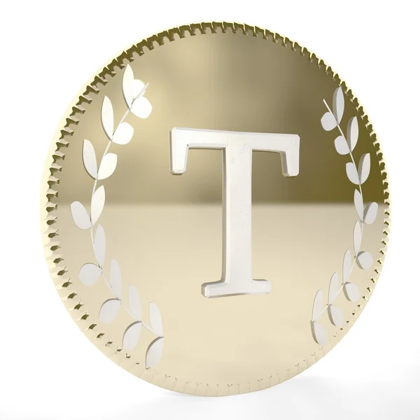 Coin T — Stock Photo, Image