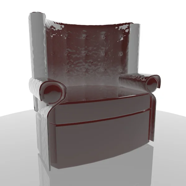 Leather Chesterfield armchair — Stock Photo, Image