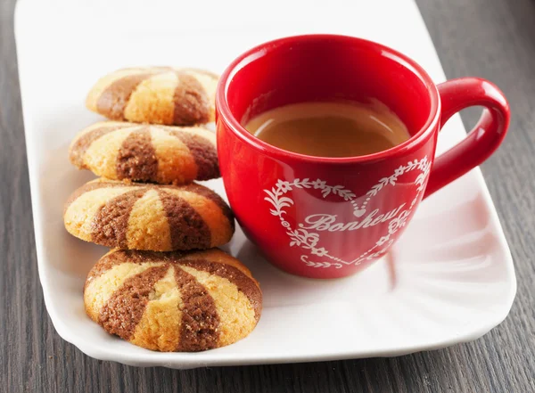 Coffee and biscuits — Stock Photo, Image