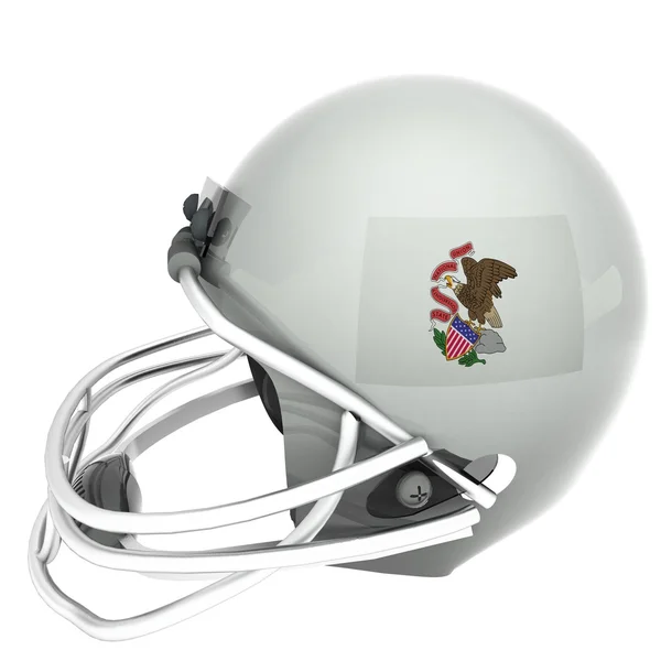 伊利诺伊州橄榄球头盔 — 图库照片
