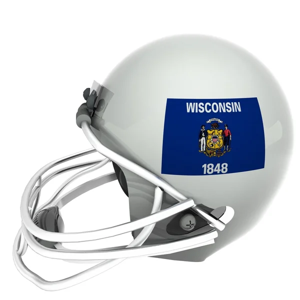 Wisconsin football helmet — Stock Photo, Image