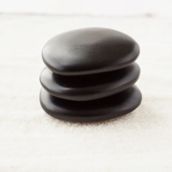 Black stones in pile — Stock Photo, Image