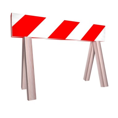 Bariyer üzerinde beyaz