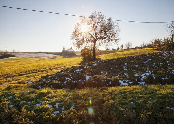 Collines avec fusée éclairante — Photo