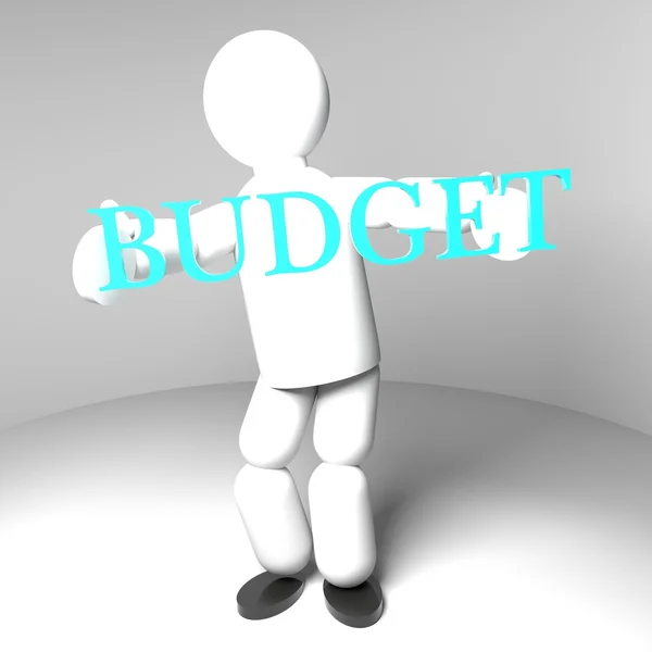 Budget marionett, 3d — Stockfoto