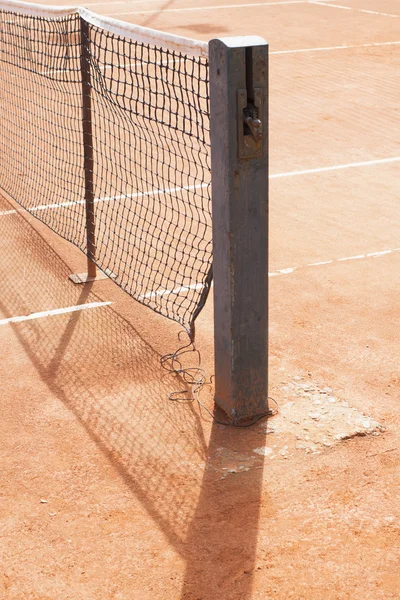 Kort tenisowy czerwonej gliny — Zdjęcie stockowe