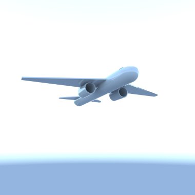 Uçak uçan 3d