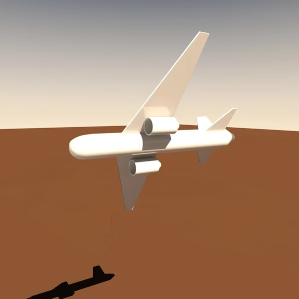Flugzeug in der Kurve — Stockfoto