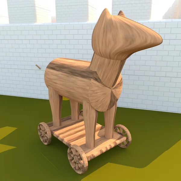 Trojan Horse, 3d — Stock Photo, Image