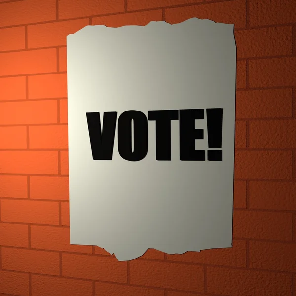 Poster for vote — Stock Photo, Image