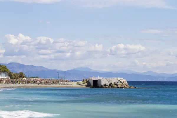 Promontory over blue sea — Stock Photo, Image