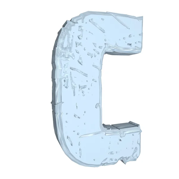 Letter C in cement — Stock Photo, Image