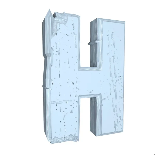 Písmeno H v cementu — Stock fotografie