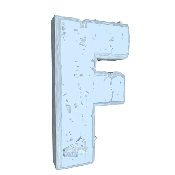 Buchstabe f in Zement — Stockfoto
