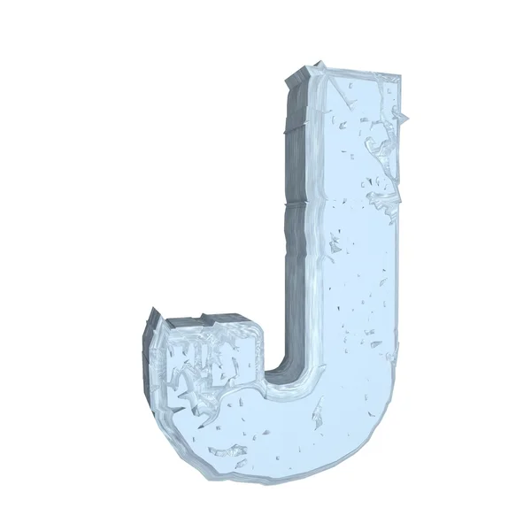 Letter J in cement — Stock Photo, Image