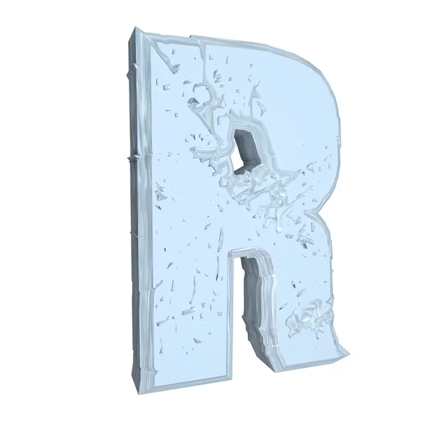 Letter R in cement — Stockfoto