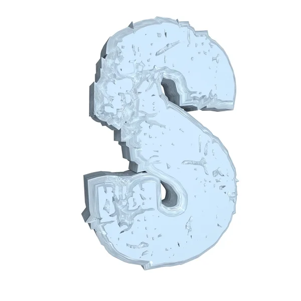 Letter S in cement — Stock Photo, Image