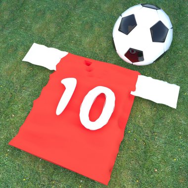 Topu ve futbol forma