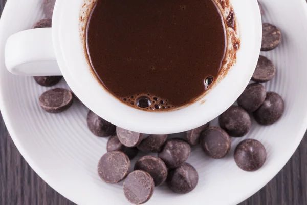 Chocolate in cup — Stock Photo, Image