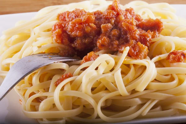 Spaghetti with sauce — Stock Photo, Image