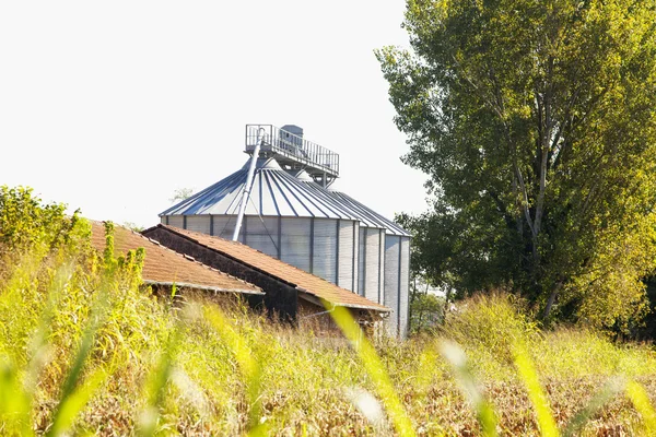 Industriële silo's voor de landbouw — Stockfoto