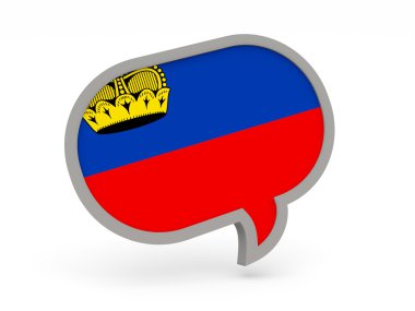 Sohbet simgesi Lihtenştayn bayrağı ile