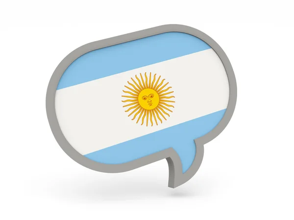 Chat ikonen med argentina flagga — Stockfoto