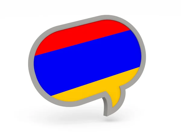 Ícone de bate-papo com bandeira de armenia — Fotografia de Stock