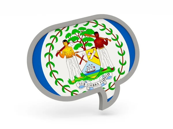 Ícone de bate-papo com bandeira de Belize — Fotografia de Stock
