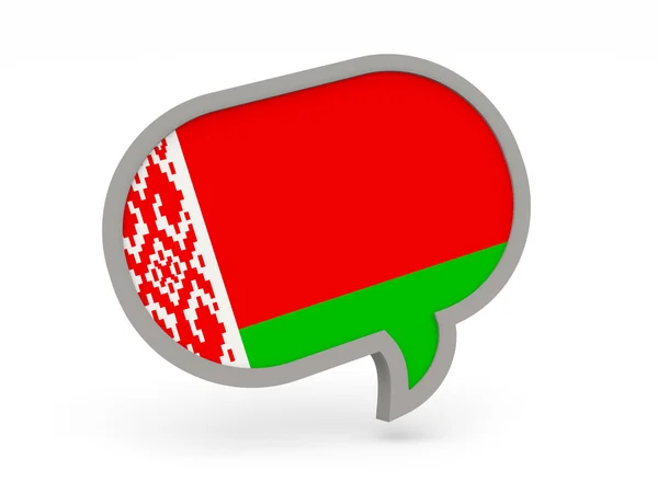 Chat icon with flag of belarus — Stock Photo, Image