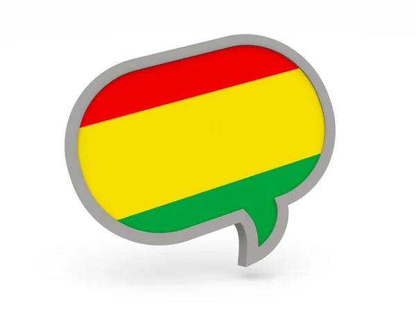 Chat ikonen med flagga bolivia — Stockfoto