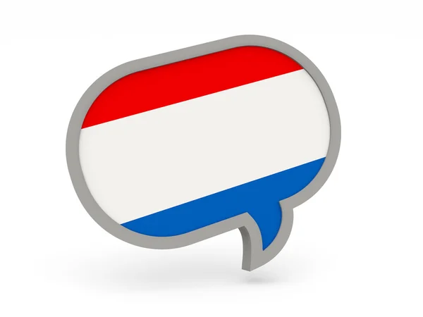 Chat-pictogram met de vlag van bonaire — Stockfoto