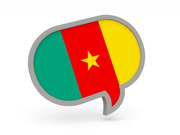 Icona chat con la bandiera del Camerun — Foto Stock