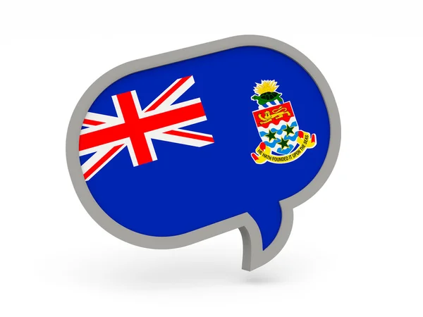 Chat ikonen med flagga cayman islands — Stockfoto