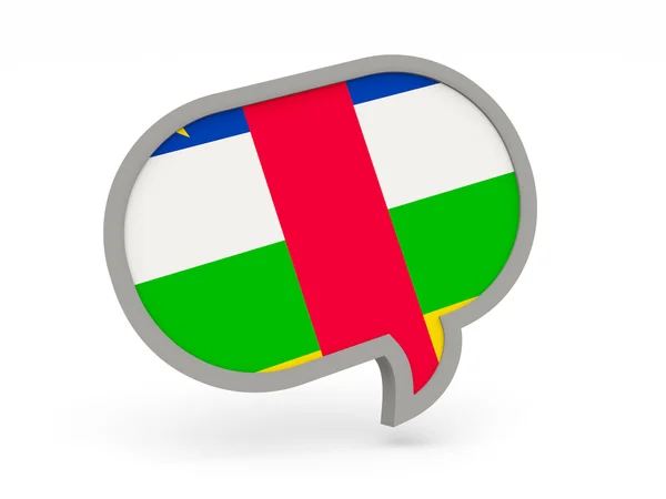 Sohbet simgesi ile Orta Afrika Cumhuriyeti bayrağı — Stok fotoğraf