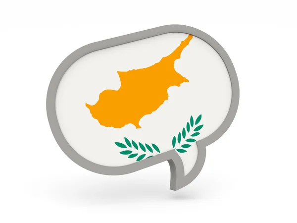 Icono de chat con bandera de cyprus —  Fotos de Stock