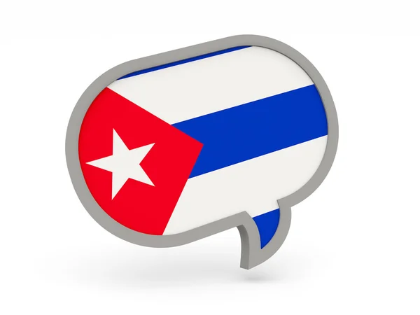 Icono de chat con bandera de cuba — Foto de Stock