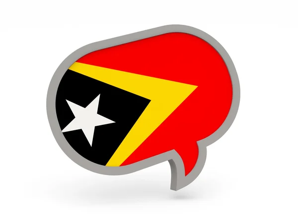 Chat ikonen med flagga Östtimor — Stockfoto